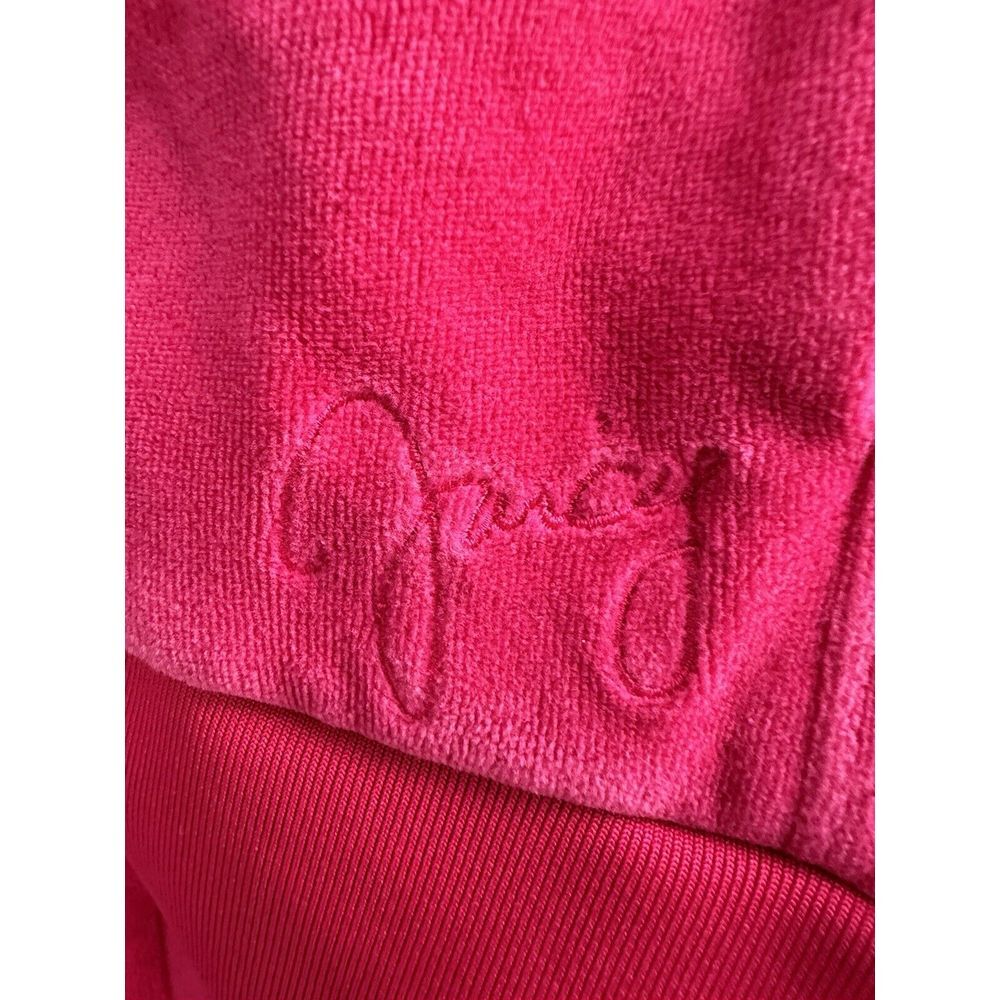Juicy Couture Soft Velour Hot Pink Track Suit Jacket Pants‎ Set Size Small - Picture 2 of 9
